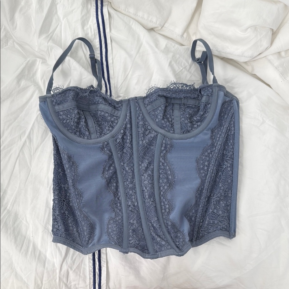 Urban Outfitters Blue Corset Top